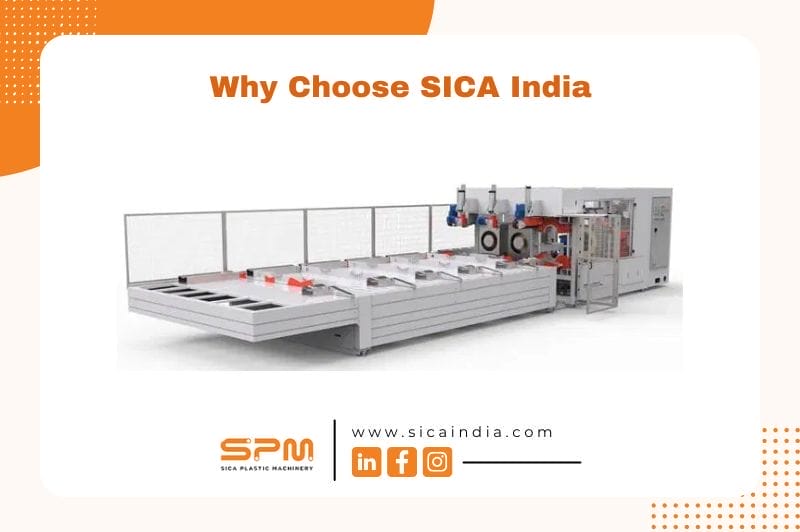 Industrial machinery from SICA India for plastic production.