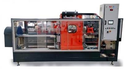 Industrial packaging machine with control panel